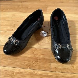 NWT - LC by laundry black leather shoes size 10 W